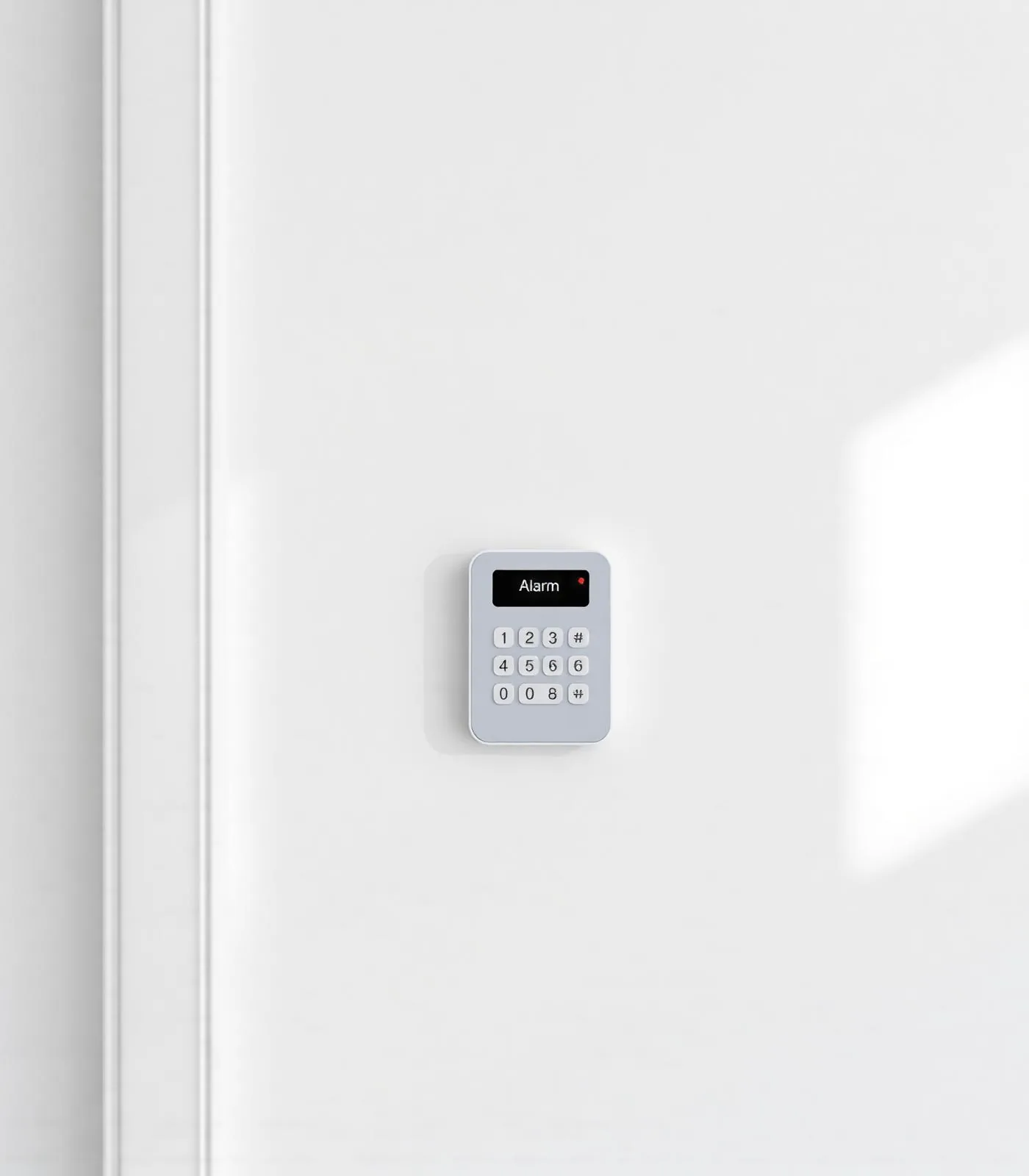 Bedieningspaneel van een alarmsysteem in een woning